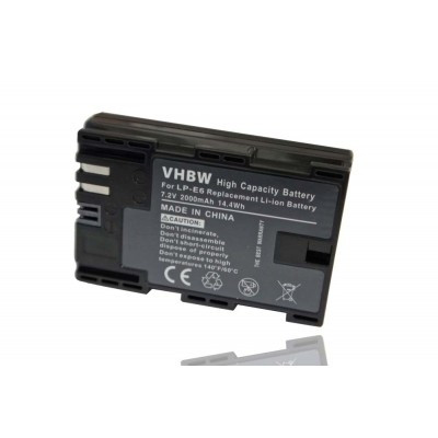 Canon LP-E6 utángyártott digitális fényképezőgép akkumulátor akku 2000mAh (7.2V) with info chip