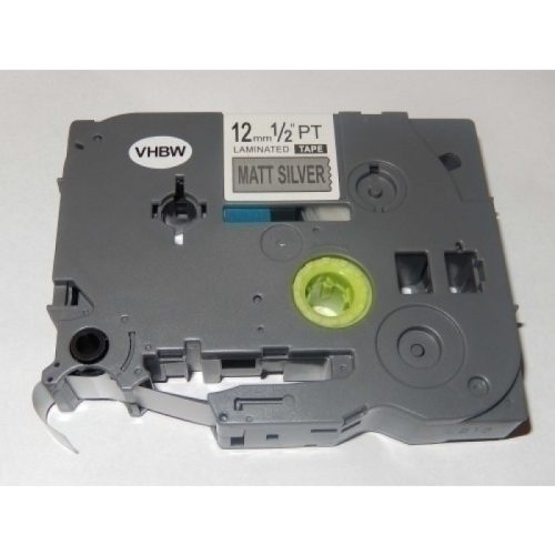 Brother TZe-M931 P-Touch utángyártott feliratozószalag kazetta 12mm * 8m Matt Ezüst alapon Fekete