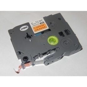   Brother TZE-B31 12m*8mm utángyártott Fluoreszkáló Narancs alapon fekete feliratozószalag kazetta
