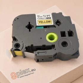   Brother TZe-FX631 P-Touch utángyártott feliratozószalag kazetta 12mm * 8m sárga alapon fekete