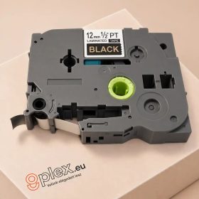   Brother TZe-334 P-Touch utángyártott feliratozószalag kazetta 12mm * 8m fekete alapon arany