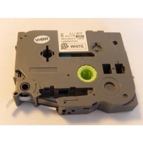   Brother TZe-SE1 utángyártott 6mm fekete-fehér biztonsági szalag