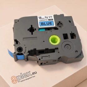   Brother TZe-545 P-Touch utángyártott feliratozószalag kazetta 18mm * 8m kék alapon fehér