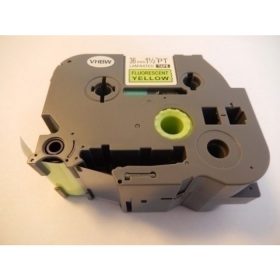   Utángyártott Brother P-Touch TZE-C61/TZ-C61 36mm*8m Fekete-Neonsárga feliratozószalag kazetta