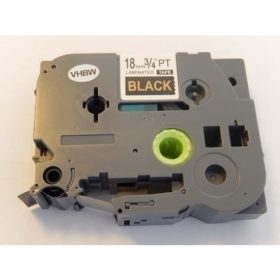   Brother TZe-344 P-Touch utángyártott feliratozószalag kazetta 18mm * 8m fekete alapon arany