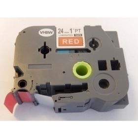   Brother TZe-455 P-Touch utángyártott feliratozószalag kazetta 24mm * 8m piros alapon fehér