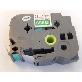   Brother TZe-755 P-Touch utángyártott feliratozószalag kazetta 24mm * 8m zöld alapon fehér