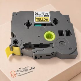   Brother TZe-661L P-Touch utángyártott feliratozószalag kazetta 36mm * 8m sárga alapon fekete
