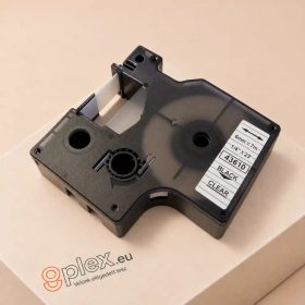   Dymo D1 43610 (S0720770) 6mm x 7m fekete nyomtatás átlátszó alap