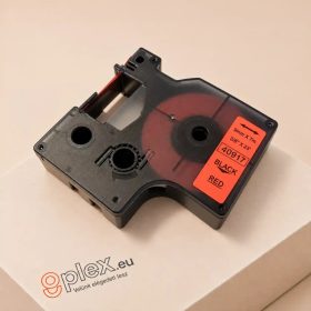   Dymo D1 40917 9mm * 7m piros alapon fekete utángyártott feliratozószalag kazetta