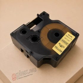   Dymo D1 45808 19mm * 7m sárga alapon fekete utángyártott feliratozószalag kazetta