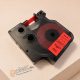 Dymo D1 45017 12mm * 7m piros alapon fekete utángyártott feliratozószalag kazetta
