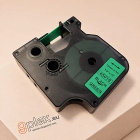   Dymo D1 45019 12mm * 7m zöld alapon fekete utángyártott feliratozószalag kazetta