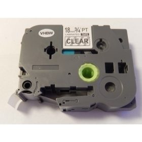  Brother TZe-141 P-Touch utángyártott feliratozószalag kazetta 18mm * 8m átlátszó alapon fekete