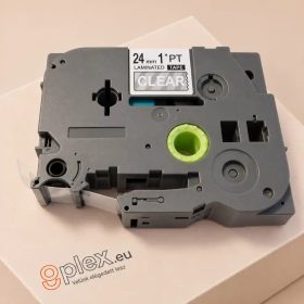   Brother TZe-155 P-Touch utángyártott feliratozószalag kazetta 24mm * 8m átlátszó alapon fehér