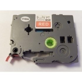   Brother TZE-425 piros alapon fehér nyomtatás utángyártott 9mm * 8m feliratozószalag kazetta