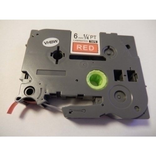 Utángyártott Brother TZE-415 6mm Fehér-Piros 6mm*8mm feliratozógép-szalag kazetta