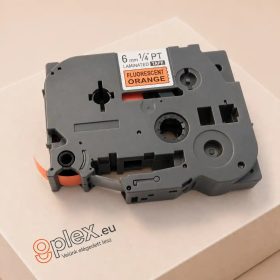   Brother TZe-B11 P-Touch utángyártott feliratozószalag kazetta 6mm * 8m fluoreszkáló narancssárga alapon fekete