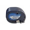 Dymo utángyártott LetraTag 12mm 91201 (S0721610) 12mm*4m fekete-fehér poliészter szalag