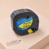 Dymo LT 91202 LetraTag sárga alapon fekete poliészter 12mm*4m fpoliészter feliratozószalag