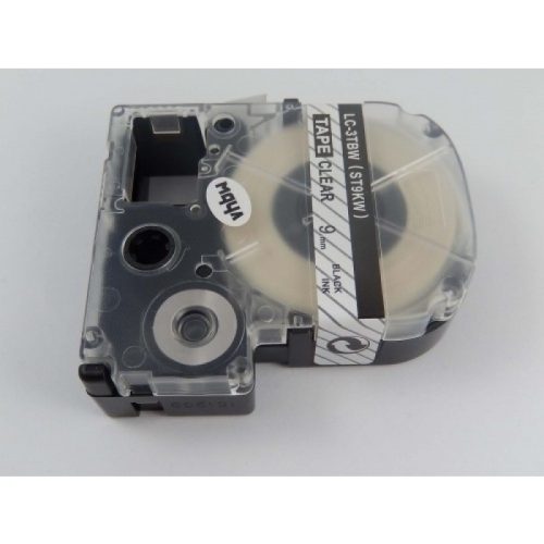 Epson LC-3TBW utángyártott feliratozószalag kazetta 9 mm * 8m átlátszó alapon fekete nyomtatás