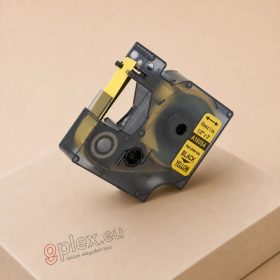   Dymo 18054 RHINO D1 sárga alapon fekete nyomtatás 9mm * 1.5m zsugorszalag