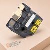Dymo 18433 19mm * 5.5m sárga alapon fekete vinyl PVC feliratozószalag kazetta