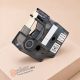 Dymo ID1 18482 9mm * 7m fehér alapon fekete utángyártott poliészter PVC feliratozószalag kazetta