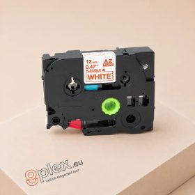   Brother TZE-FX232 piros betűs fehér alapon 12mm rugalmas utángyártott szalag