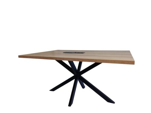 Tárgyaló asztal csillaglábbal (OAK&STEEL Edition)