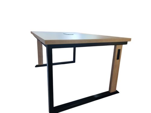 Tárgyaló asztal fabetétes lábbal (OAK&STEEL Edition)