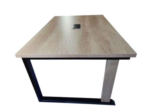 Tárgyaló asztal fabetétes lábbal (OAK&STEEL Edition)